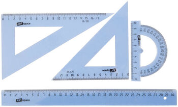 Набор чертежный большой ArtSpace (треуг. 2шт., линейка 30 см, транспортир) (арт.256253)