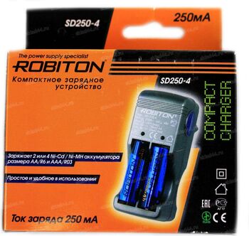Зарядное устройство Robiton SD 250-4 (2-4R3/R6, 250mA) (1,40)