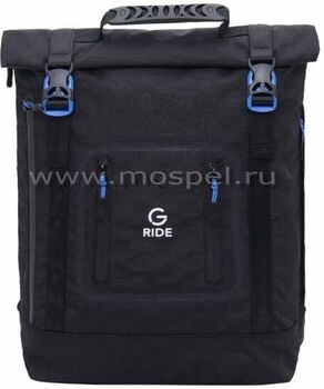 Городской рюкзак черный с синим Balthazar ACT01