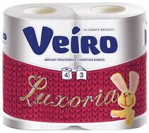 Туалетная бумага VEIRO 3сл. 4шт Luxoria
