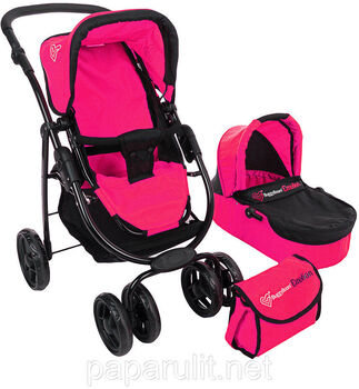 Розовая игрушечная коляска с сумочкой Buggy Boom Emotion - Эмоушн